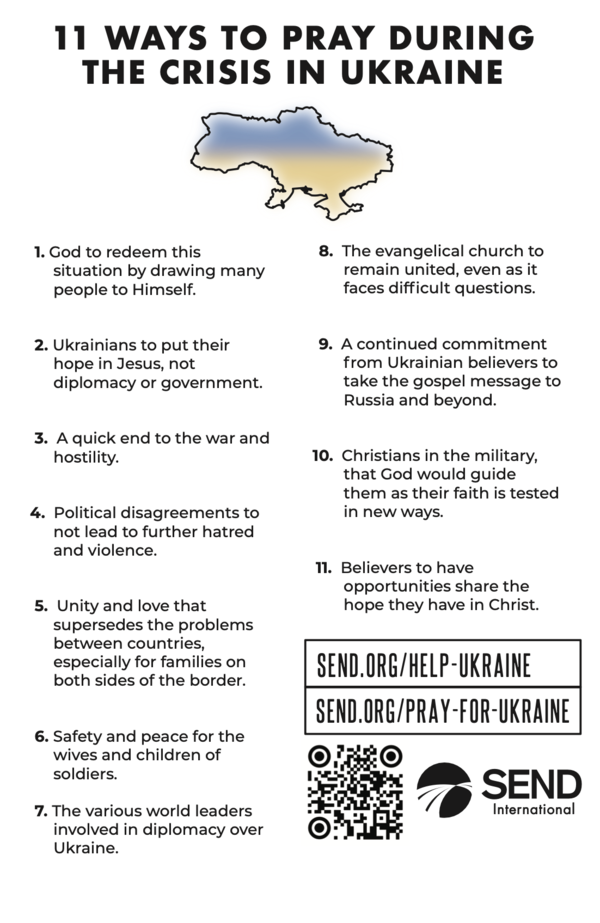 [▲우크라이나를 위해 기도하는 11가지 방법, 출처: SEND]